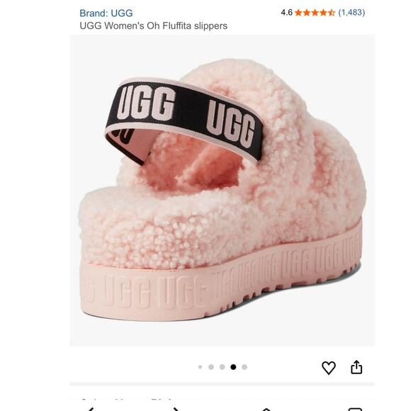 Ugg Pink Women's Oh Fluffita Slippers / Size-9 - Picture 12 of 14